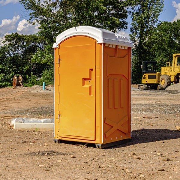 do you offer hand sanitizer dispensers inside the portable restrooms in Lowland